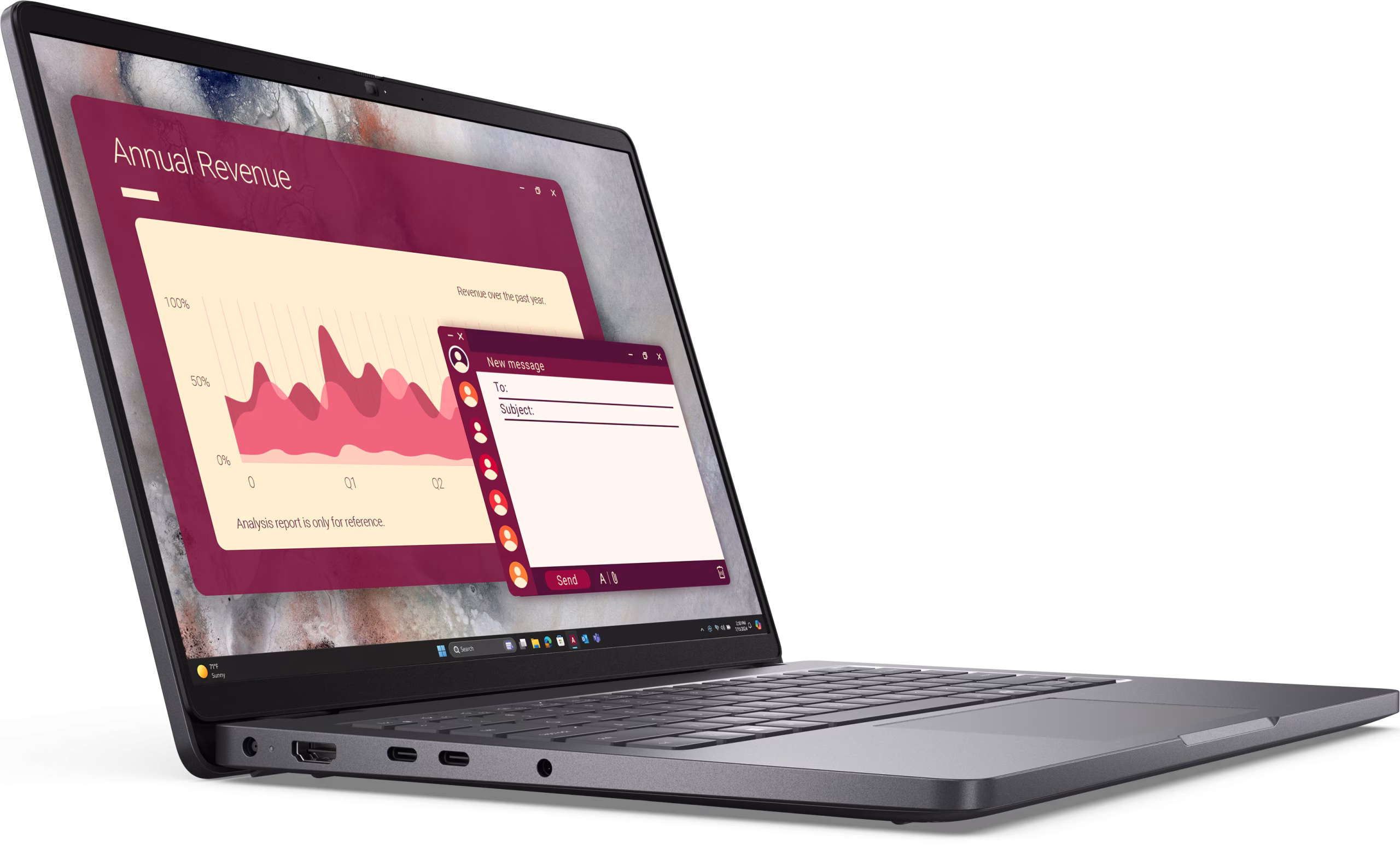 لابتوب ديل برو 14 معالج Intel Core Ultra 5 235U – رام 16GB DDR5 – SSD سعة 512GB – شاشة 14 بوصة FHD – Intel Graphics – بصمة – Ubuntu - الصورة 3