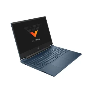 لابتوب ألعاب اتش بي Victus 15 fa1096ne Gaming Laptop — بمعالج Intel Core i7-13700H، وكارت شاشة NVIDIA GeForce RTX 4050 بسعة 6 جيجابايت، وذاكرة RAM بحجم 16 جيجابايت DDR4 بسرعة 3200MHz، ومساحة تخزين 512 جيجابايت M.2 SSD، وشاشة 15.6 بوصة بدقة Full HD ومعدل تحديث 144Hz، باللون الأزرق.